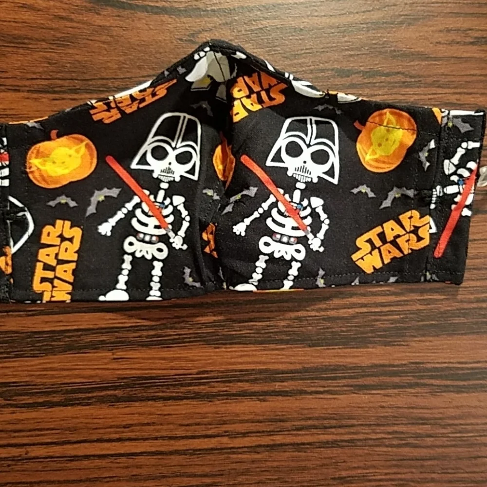 Hand Crafted Face Mask Star Wars Kids Black/Orange